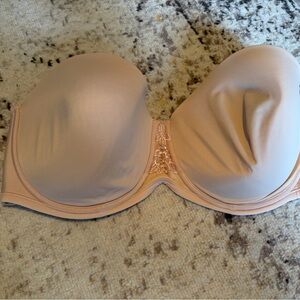 Vanity Fair Strapless Nude Blush Underwire Bra